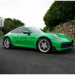 OKing Style Dry Carbon Fiber Front Lip For Porsche 911 Carrera 992 992.1 2019-2023