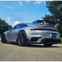 9D 1016 Style Dry Carbon Fiber Rear Spoiler Wing For Porsche 911 Turbo & S 992 992.1 992.2 2019-2028