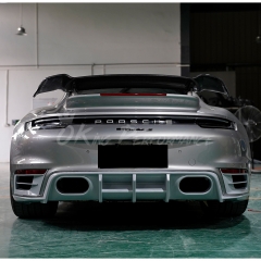 Brabx Style Dry Carbon Fiber Rear Diffuser For Porsche 911 Turbo S 992 992.1 2019-2023