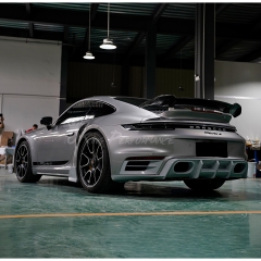 Brabx Style Dry Carbon Fiber Rear Diffuser For Porsche 911 Turbo S 992 992.1 2019-2023