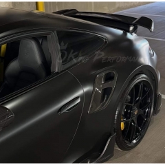 9D 1016 Style Dry Carbon Fiber Side Vents Trim For Porsche 911 Turbo & S 992 992.1 992.2 2019-2028