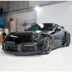 Brabx Style Dry Carbon Fiber Front Bumper Vent For Porsche 911 Turbo S 992 992.1 2019-2023