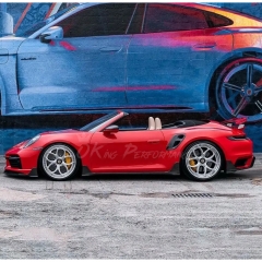 9D 1016 Style Dry Carbon Fiber Side Skirt For Porsche 911 Turbo & S 992 992.1 992.2 2019-2028