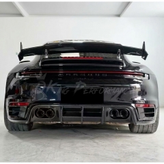 Brabx Style Dry Carbon Fiber Rear Diffuser For Porsche 911 Turbo S 992 992.1 2019-2023