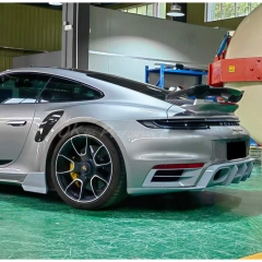 Brabx Style Dry Carbon Fiber Rear Diffuser For Porsche 911 Turbo S 992 992.1 2019-2023