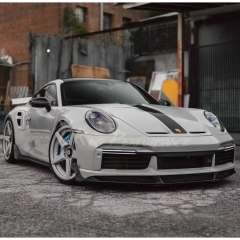 9D 1016 Style Dry Carbon Fiber Front Lip For Porsche 911 Turbo S 992 992.1 2019-2023