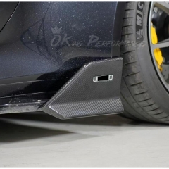 Brabx Style Dry Carbon Fiber Side Skirts Splitter For Porsche 911 Turbo S 992 992.1 992.2 2019-2028