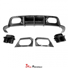 Brabx Style Dry Carbon Fiber Rear Diffuser For Porsche 911 Turbo S 992 992.1 2019-2023