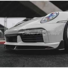 9D 1016 Style Dry Carbon Fiber Front Lip For Porsche 911 Turbo S 992 992.1 2019-2023