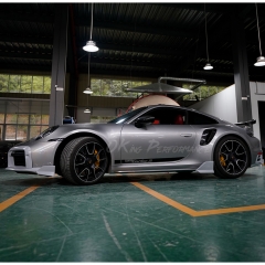 Brabx Style Dry Carbon Fiber Side Skirts Splitter For Porsche 911 Turbo S 992 992.1 992.2 2019-2028