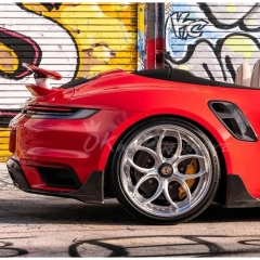 9D 1016 Style Dry Carbon Fiber Side Vents Trim For Porsche 911 Turbo & S 992 992.1 992.2 2019-2028