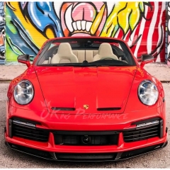 9D 1016 Style Dry Carbon Fiber Front Lip For Porsche 911 Turbo S 992 992.1 2019-2023