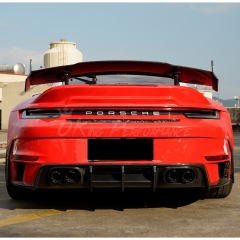 Brabx Style Dry Carbon Fiber Rear Spoiler Wing For Porsche 911 Turbo S 992 992.1 992.2 2019-2028