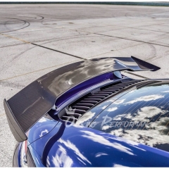 9D 1016 Style Dry Carbon Fiber Rear Spoiler Wing For Porsche 911 Turbo & S 992 992.1 992.2 2019-2028