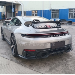 Paktechz Style Dry Carbon Fiber Rear Bumper Lower Part For Porsche 911 Carrera & S 992.2 2024-2028