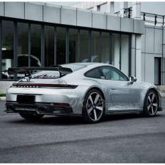 Paktechz Style Dry Carbon Fiber Rear Spoiler & Engine Lid For Porsche 911 Carrera & S 992.1 992.2 2019-2028
