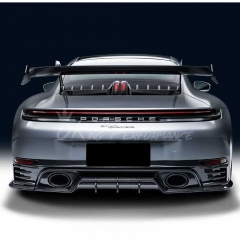 Paktechz Style Dry Carbon Fiber Rear Bumper Lower Part For Porsche 911 Carrera & S 992.2 2024-2028