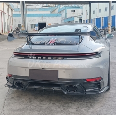 Paktechz Style Dry Carbon Fiber Rear Bumper Lower Part For Porsche 911 Carrera & S 992.2 2024-2028