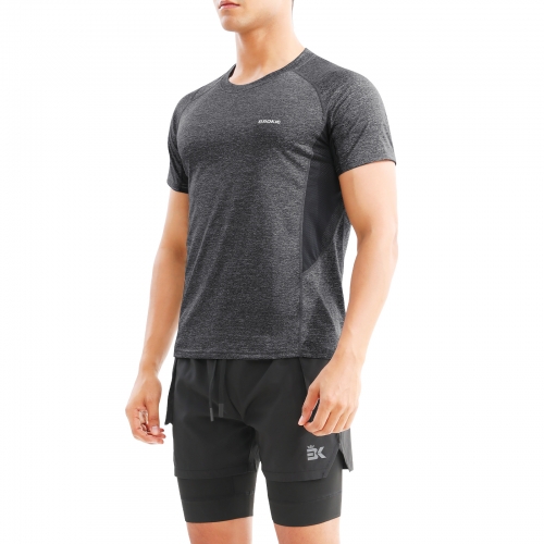 Fitness Sport T-shirt Breathable Shorts, Men's T-shirt Shorts Set