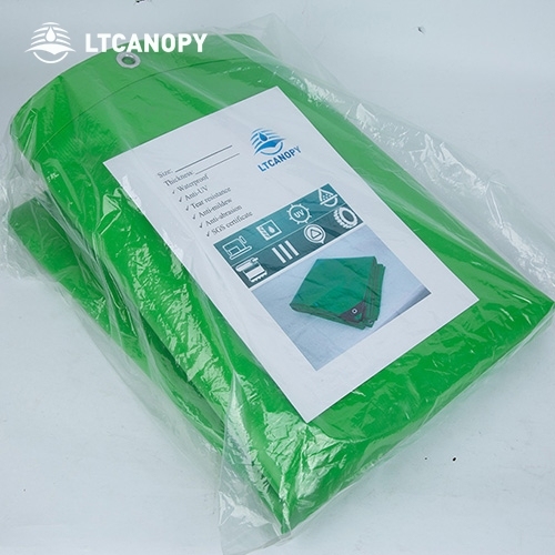 4Mx4M 0.40mm 530g Light Green PVC Waterproof Fabric coated tarp