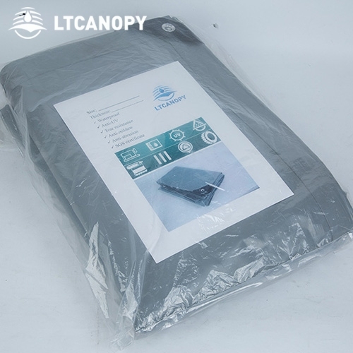 6Mx10M 0.90MM 1100G Grey PVC Acid and alkali resistance Fabric Coated Tarp