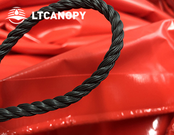 0.45mm (20 OZ) Red Super Heavy Duty Vinyl PVC fabric waterproof truck Tarp cover-5
