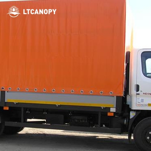 Orange PVC Heavy Duty Filament Fabric Tarp For Truck/Trialer Side Curtain