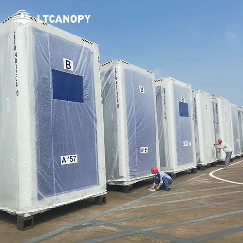 Transparent PVC Heavy Duty Filament Fabric Tarp For Container Cover