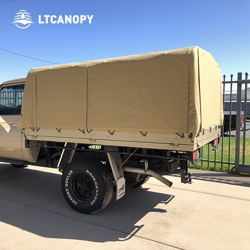 Yellow Organic Silicon Canvas Tarp For Truck Cover