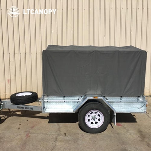 Tartan Gray Organic Silicon Canvas Tarp For Semi Trailer Cover