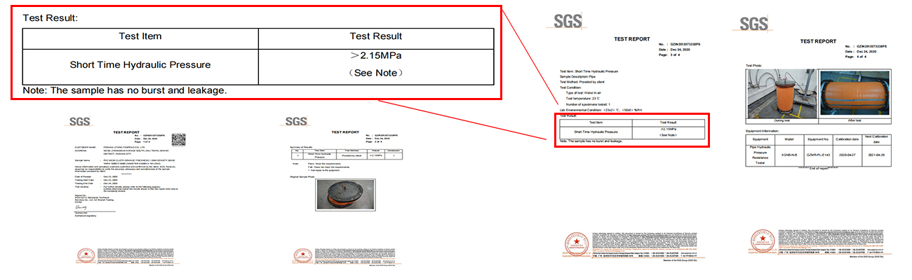 test of hydraulic pressure of water storage bladder-hydraulic pressure of pillow tank-lttarp