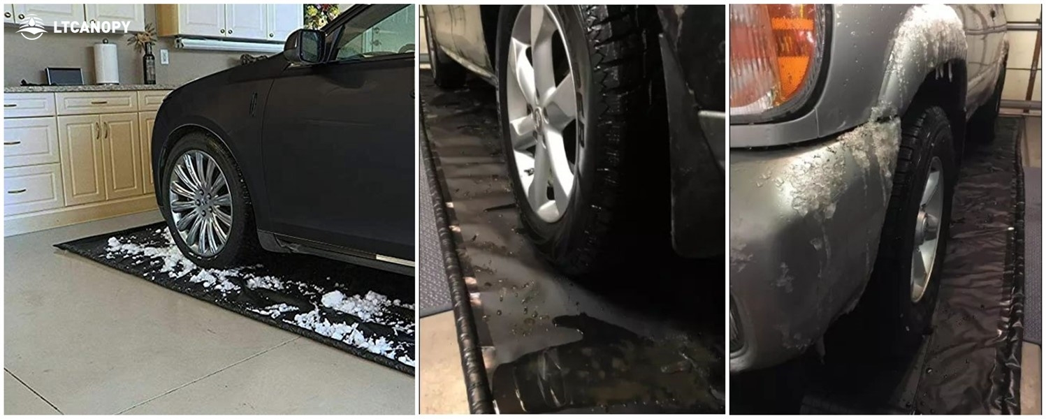 garage containment mats for snow