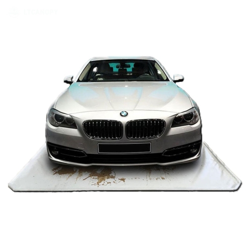 White Garage Containment Mat for Snow Ice Water and Mud