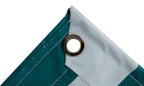 Green and White PVC Mesh Coated Tarp 100% Waterproof