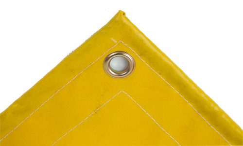 Yellow PVC Coated Tarpaulin 100% waterproof