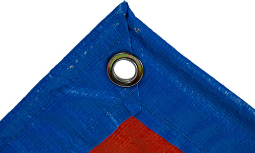 Blue and Orange Each Side PE Tarp