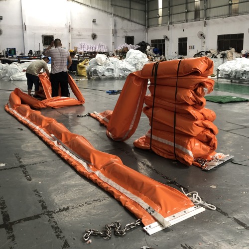 Orange PVC Oil Spill Containment Boom and Barriers