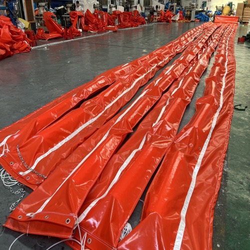 Tangerine PVC Oil Spill Containment Boom and Barriers