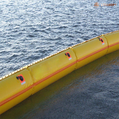 Yellow PVC Oil Spill Containment Boom and Barriers