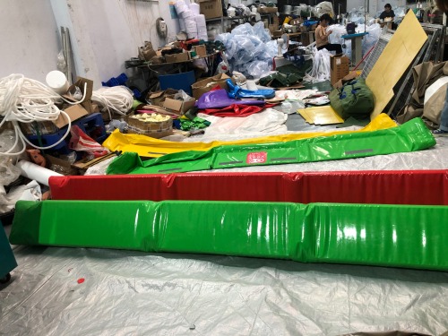 Green PVC Tarpaulin Triangular Flood Barrier