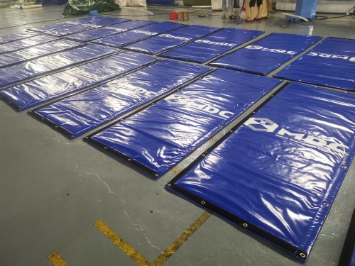 Blue PVC Tarpaulin Soundproof Blankets Noise Barrier Sheet MDC