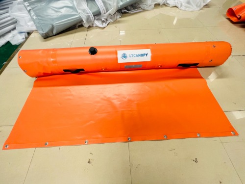 Orange PVC Tarpaulin Water Diversion Tube
