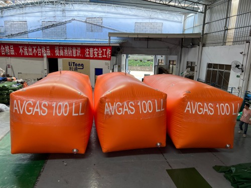 Orange PVC Tarpaulin Fuel Tank Bladder Container Flexi Bag