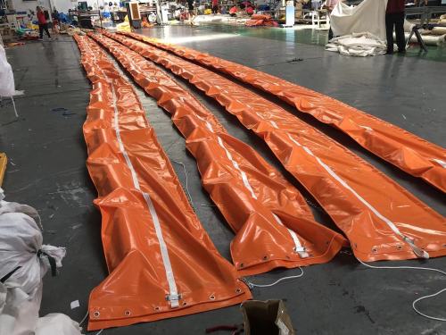 Orange PVC Tarpaulin Oil Spill Boom Floating Boom Barriers