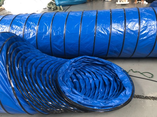 Blue PVC Tarpaulin Flexible Duct Hose PCA Duct