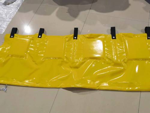 Yellow PVC Tarpaulin Oil Spill Boom Floating Boom Barriers