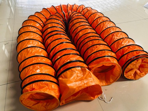 Orange PVC Tarpaulin Flexible Duct Hose PCA Duct