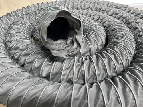 Grey PVC Tarpaulin Flexible Duct Hose PCA Duct