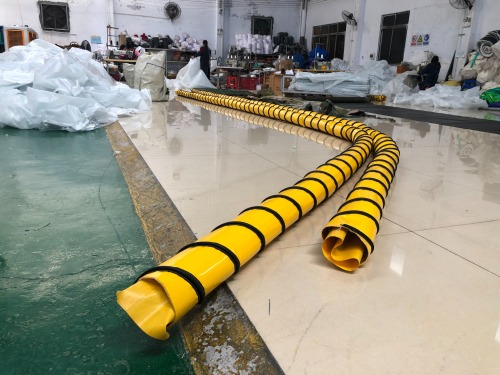 Yellow PVC Tarpaulin Flexible Duct Hose PCA Duct Slim