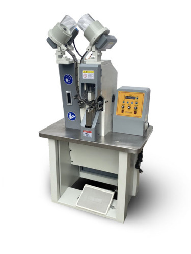 Máquina automática de ilhós dupla-face, HM-98, HONGMAO, furador de cinto, furador de couro, furador de couro, furador de cinto, roupas de punção, roupas de punção, roupas de punção selvagem